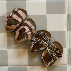 Old Navy Baby Sandals - Blush and Leopard